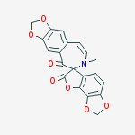 7-methylspiro[1,3-dioxolo[4,5-h][3]benzazepine-6,6'-furo[2,3-e][1,3]benzodioxole]-5,7'(7H)-dione molecular structure