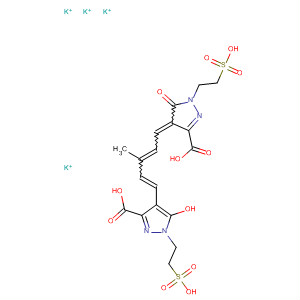 1H-Pyrazole-3-carboxylic acid,4-[5-[3-carboxy-5-hydroxy-1-(2-sulfoethyl)-1H-pyrazol-4-yl]-3-methyl-2,4-pentadienylidene]-4,5-dihydro-5-oxo-1-(2-sulfoethyl)-, tetrapotassiumsalt