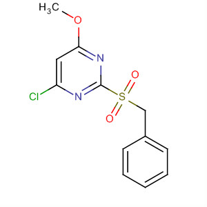 Pyrimidine, 4-chloro-6-methoxy-2-[(phenylmethyl)sulfonyl]- molecular structure