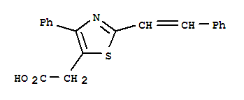 {4-phenyl-2-[(E)-2-phenylethenyl]-1,3-thiazol-5-yl}acetic acid