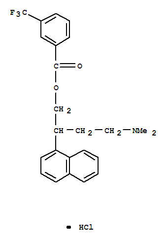 4-(dimethylamino)-2-naphthalen-1-ylbutyl 3-(trifluoromethyl)benzoate hydrochloride