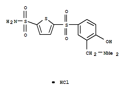 5-({3-[(dimethylamino)methyl]-4-hydroxyphenyl}sulfonyl)thiophene-2-sulfonamide hydrochloride