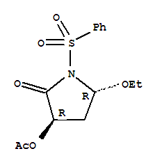 (3R,5R)-5-ethoxy-2-oxo-1-(phenylsulfonyl)pyrrolidin-3-yl acetate molecular structure