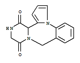 9H,11H-pyrazino[2,1-c]pyrrolo[1,2-a][1,4]benzodiazepine-11,14(14aH)-dione, 12,13-dihydro-