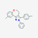 2H-(1)Benzoxepino(5,4-c)pyrazole, 4,5-dihydro-9-methyl-3-(4-methylphen yl)-2-phenyl- molecular structure