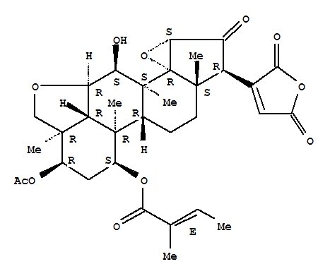 24-Norchola-5,20(22)-dieno[6,5,4-bc]furan-21,23-dioicacid,3-(acetyloxy)-14,15-epoxy-4,5,5',6-tetrahydro-7-hydroxy-4,8-dimethyl-1-[(2-methyl-1-oxo-2-butenyl)oxy]-16-oxo-,cyclic anhydride, [1a(E),3a,4b,5a,6b,7a,13a,14b,15b,17a]-