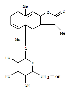 Cyclodeca[b]furan-2(3H)-one,5-(b-D-glucopyranosyloxy)-3a,4,5,8,9,11a-hexahydro-3,6,10-trimethyl-,[3S-(3R*,3aR*,5R*,6E,10E,11aR*)]-