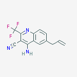 6-Allyl-4-amino-2-(trifluoromethyl)quinoline-3-carbonitrile molecular structure
