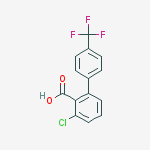 2-chloro-6-[4-(trifluoromethyl)phenyl]benzoic Acid molecular structure
