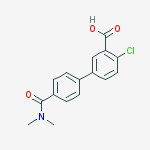 2-chloro-5-[4-(dimethylcarbamoyl)phenyl]benzoic Acid molecular structure