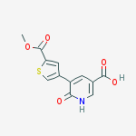 5-(5-methoxycarbonylthiophen-3-yl)-6-oxo-1h-pyridine-3-carboxylic Acid molecular structure