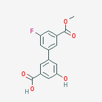3-(3-fluoro-5-methoxycarbonylphenyl)-5-hydroxybenzoic Acid molecular structure