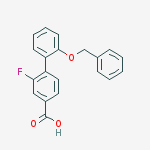 3-fluoro-4-(2-phenylmethoxyphenyl)benzoic Acid molecular structure