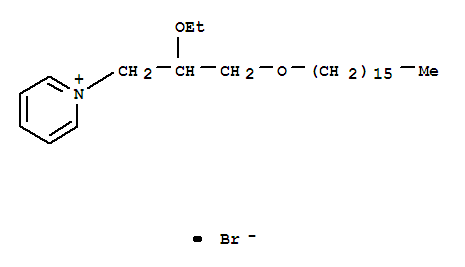 Pyridinium,1-[2-ethoxy-3-(hexadecyloxy)propyl]-, bromide (1:1) molecular structure