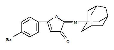 (2E)-5-(4-bromophenyl)-2-(tricyclo[3.3.1.1~3,7~]dec-1-ylimino)furan-3(2H)-one molecular structure