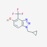 1-(cyclopropylmethyl)-4-(trifluoromethyl)-1H-benzo[d][1,2,3]triazol-5-ol molecular structure