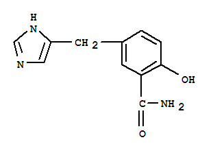 2-hydroxy-5-(1H-imidazol-5-ylmethyl)benzamide molecular structure