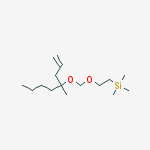 Silane, trimethyl[2-[[[1-methyl-1-(2-propenyl)pentyl]oxy]methoxy]ethyl]- molecular structure