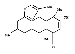 Benzo[4,5]cyclodeca[1,2-b]furan-9(7H)-one,6,8,8a,12,12a,13-hexahydro-12-hydroxy-1,5,8a,12-tetramethyl-,[8aR-(4Z,8aR*,12S*,12aR*)]-