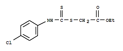 Ethyl=[[[(4-chlorophenyl)amino]thioxomethyl]thio]acetate molecular structure