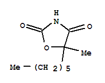 2,4-OXAZOLIDINEDIONE,5-HEXYL-5-METHYL- molecular structure