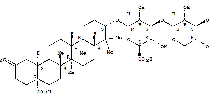 28,30-Dinoroleanane,b-D-glucopyranosiduronic acidderiv. molecular structure
