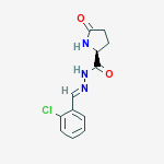 (2S)-N'-[(E)-(2-chlorophenyl)methylidene]-5-oxopyrrolidine-2-carbohydrazide  molecular structure