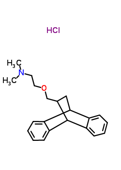 2-(9,10-dihydro-9,10-ethanoanthracen-11-ylmethoxy)-N,N-dimethylethanamine hydrochloride (1:1) molecular structure