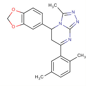 1,2,4-Triazolo[4,3-a]pyrimidine,5-(1,3-benzodioxol-5-yl)-7-(2,5-dimethylphenyl)-5,6-dihydro-3-methyl- molecular structure