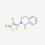 3H-1,2-Dithiol-3-one, 4-chloro-5-(3,4-dihydro-1-methyl-2(1H)-isoquinolinyl)- molecular structure