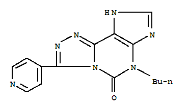 6-Butyl-3-(4-pyridinyl)-6,7-dihydro-5H-1,2,4-triazolo(3,4-i)purin-5-one molecular structure