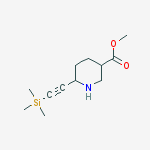 methyl 6-(2-(trimethylsilyl)ethynyl)piperidine-3-carboxylate