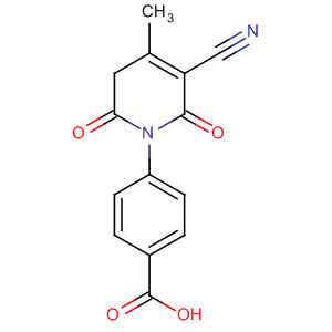 Benzoic acid,4-(3-cyano-5,6-dihydro-4-methyl-2,6-dioxo-1(2H)-pyridinyl)- molecular structure