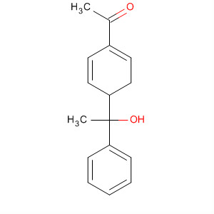 Ethanone, 1-[4-(1-hydroxy-1-phenylethyl)-1,5-cyclohexadien-1-yl]- molecular structure