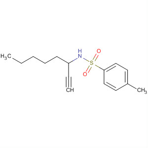 Benzenesulfonamide, N-(1-ethynylhexyl)-4-methyl- molecular structure