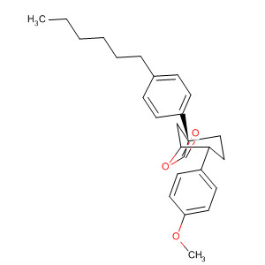 6-Oxabicyclo[3.2.1]octan-7-one,1-(4-hexylphenyl)-4-(4-methoxyphenyl)-, exo- molecular structure
