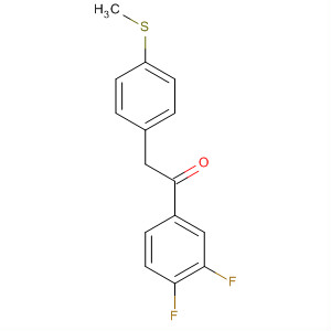 Ethanone, 1-(3,4-difluorophenyl)-2-[4-(methylthio)phenyl]- molecular structure