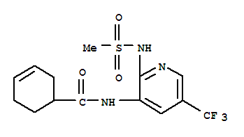N-{2-[(methylsulfonyl)amino]-5-(trifluoromethyl)pyridin-3-yl}cyclohex-3-ene-1-carboxamide molecular structure