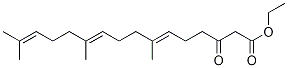 (6E,10E)-7,11,15-TRIMETHYL-3-OXOHEXADECA-6,10,14-TRIENOIC ACID, ETHYL ESTER, (MIXTURE OF ISOMERS) molecular structure