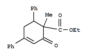 ethyl 1-methyl-2-oxo-4,6-diphenylcyclohex-3-ene-1-carboxylate molecular structure