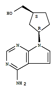 [3-(4-amino-7H-pyrrolo[2,3-d]pyrimidin-7-yl)cyclopentyl]methanol molecular structure