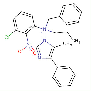 1H-Imidazole-1-propanamine,N-(3-chloro-2-nitrophenyl)-5-methyl-4-phenyl-N-(phenylmethyl)- molecular structure
