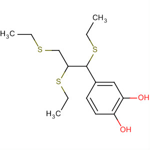 1,2-Benzenediol, 4-[1,2,3-tris(ethylthio)propyl]- molecular structure