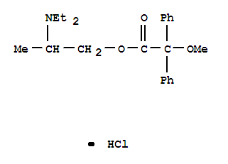 N,N-diethyl-1-{[methoxy(diphenyl)acetyl]oxy}propan-2-aminium chloride molecular structure