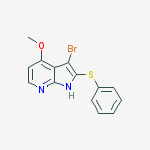 3-Bromo-4-methoxy-2-phenylsulfanyl-7-azaindole molecular structure