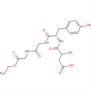 Glycine, N-[N-[N-(3-carboxy-2-hydroxy-1-oxopropyl)-L-tyrosyl]glycyl]-,1-ethyl ester, (S)- molecular structure