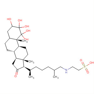 Ethanesulfonic acid, 2-[(pentahydroxy-16-oxocholestan-26-yl)amino]- molecular structure