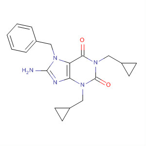 1H-Purine-2,6-dione,8-amino-1,3-bis(cyclopropylmethyl)-3,7-dihydro-7-(phenylmethyl)-