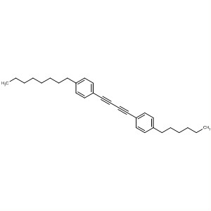 Benzene, 1-hexyl-4-[4-(4-octylphenyl)-1,3-butadiynyl]- molecular structure