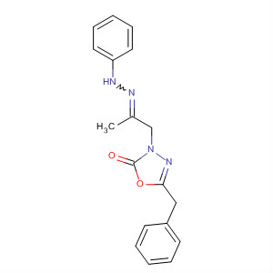 1,3,4-Oxadiazol-2(3H)-one,3-[2-(phenylhydrazono)propyl]-5-(phenylmethyl)- molecular structure